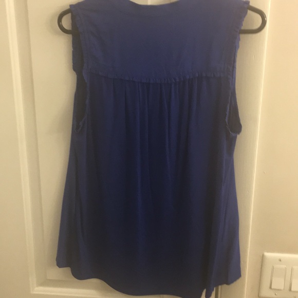 Merona royal blue blouse size M - Picture 4 of 5